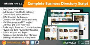 Whizbiz Pro v2.3 – Simple Business Listing Directory Map Script
