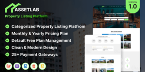 AssetLab v2.0 – Property Listing Platform | Property Buy Sell | Property Rent Nulled