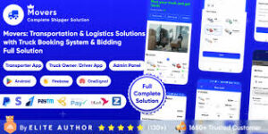 Movers v1.3 – Online Load, Truck Booking & Lorry, Bid, Cargo, Logistics Transport Services Full Solution