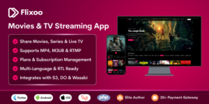Flixoo v1.0.1 – AI-Powered OTT CMS for Movies, Series & Live TV (Web + Mobile) with Monetization
