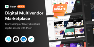 Pixer v6.9.0 – React Laravel Ecommerce Multivendor Digital Marketplace