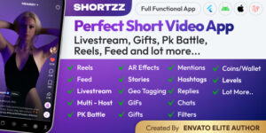 Shortzz – Tiktok Clone – Short Video App Live streaming App with Admin Panel Flutter/Laravel (05 February 2026)