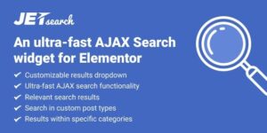 JetSearch v3.5.14 - AJAX Search widget for Elementor Plugin