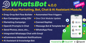 WhatsBot v4.0.0 – WhatsApp Marketing, Bot & Chat Module for Perfex CRM