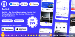 CarLink v1.4  - Car Rental Booking App - Rent a Car Complete Solution