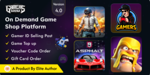 Gamers Arena v4.1 - Digital Online Game Store, Game Top Up , Voucher & Gamer ID Selling Tools Nulled