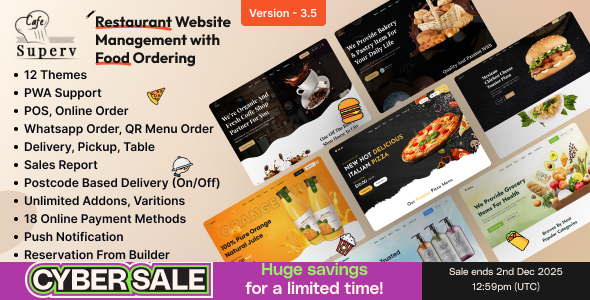 Superv v3.5 - Restaurant Website Management (Food Ordering) Nulled