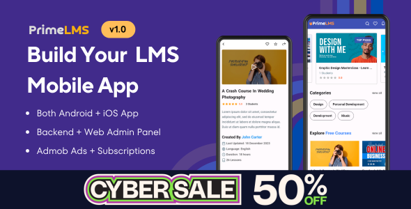 Prime LMS v1.0.6 - Online Course Learning Flutter Mobile App