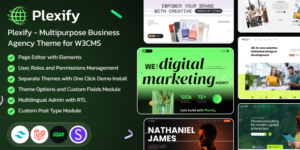 Plexify v1.4 - Multipurpose Business Agency Theme for W3CMS Script