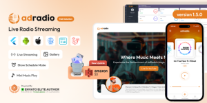 AdRadio v1.5.0 - Live Radio Streaming Website and Apps with Admin Panel Nulled