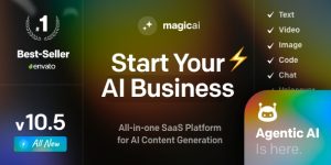 MagicAI v10.7 - OpenAI Content, Text, Image, Video, Chat, Voice, and Code Generator as SaaS + Magic AI Extension pack