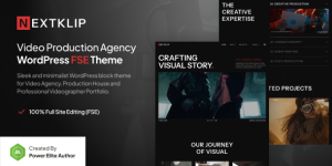 Nextklip v1.0 - Video Production Agency Gutenverse FSE WordPress Block Theme
