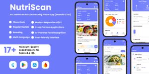 NutriScan v2.1.2 - AI Food Nutrition Analysis Flutter App for Android & iOS