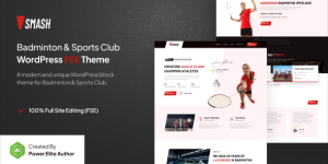 Smash v1.0 – Badminton School & Sports Club Gutenverse FSE WordPress Block Theme