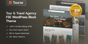Tourze v1.0 - Tour & Travel Agency Gutenverse FSE WordPress Block Theme