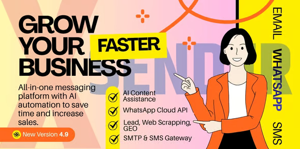 XSender v5.0 – Bulk Email, SMS and WhatsApp Messaging Application Nulled