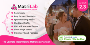 MatriLab v2.3 - Ultimate Matchmaking Matrimony Platform Nulled