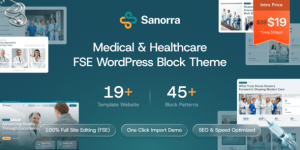 Sanorra v1.0 - Medical & Healthcare FSE WordPress Block Theme