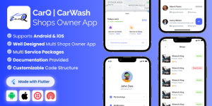 Shop Owner App for CarQ Car Wash Marketplace SAAS Flutter App v3.0.0