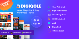 Digiqole v2.2.8 - News Magazine WordPress Theme