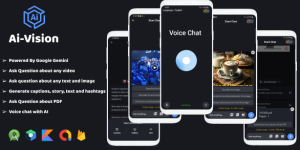 AiVision v4.0 - Powered By Gemini, Video Input, Image Input, Voice Chat, Complete Android App