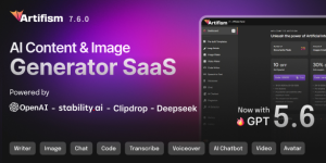 Artifism v7.6.0 – AI Content & Image Generator SaaS Nulled Download