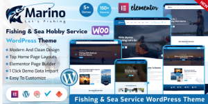 Marino v1.1.9 – Fishing & Sea Hobby WordPress Theme