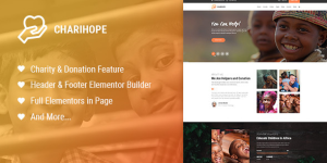 Charihope v1.2.6 - Charity and Donation WordPress Theme